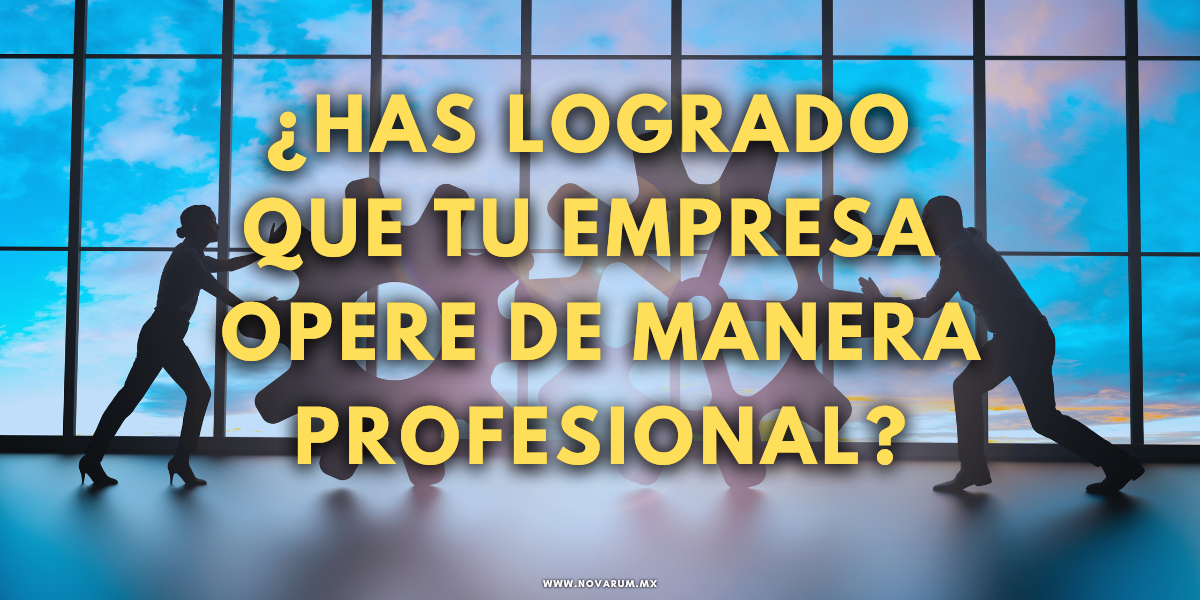 ¿Has logrado que tu empresa opere de manera profesional?