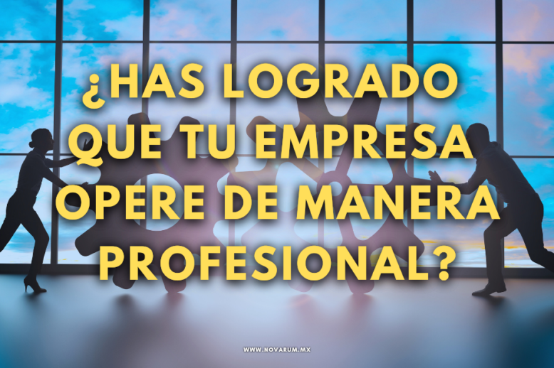 ¿Has logrado que tu empresa opere de manera profesional?